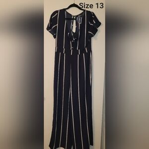 Navy And White Jumpsuit, Size 13, Nwt